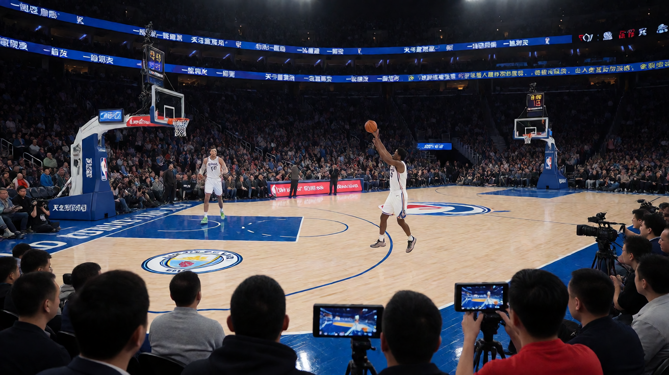 NBA篮球比赛现场精彩瞬间